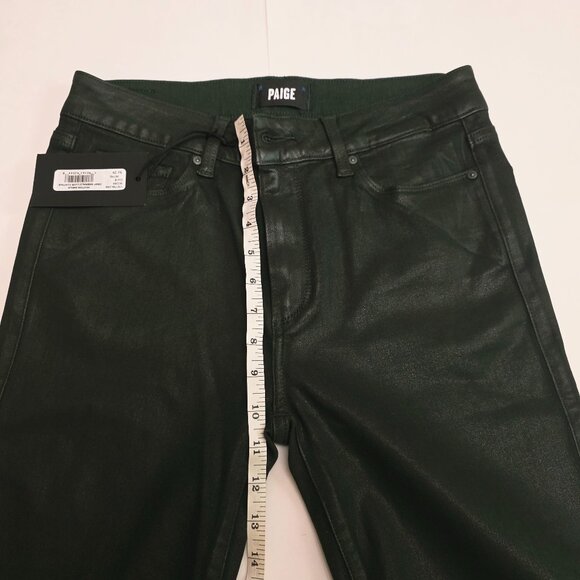 PAIGE Hoxton Skinny Ankle Jean in Deep Emerald Luxe Coating - Picture 16 of 16